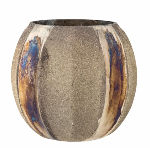 Teelichtglas Felecia mit gold schimmerndem Design für stimmungsvolle Beleuchtung