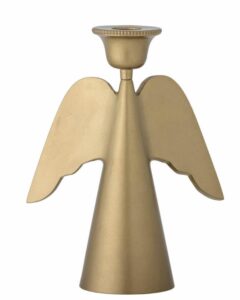 Kerzenhalter Engel aus Metall mit filigranen Details und edlem Design für eine stimmungsvolle Beleuchtung im Wohnraum