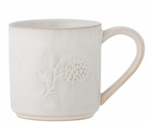 Weihnachtstasse Zapfen mit festlichem Tannenzapfen-Design und rotem Griff für gemütliche Weihnachtsstimmung