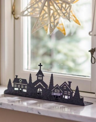 Teelichter Stadt Christmas L35 handgefertigte Weihnachtskerzen für festliche Dekoration