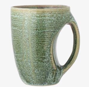 Becher Aura Grün aus Keramik mit modernem Design und mattierter Oberfläche