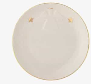 Teller Engel dekorativer Keramikengel handbemalt auf rundem Teller ideal als Geschenk und Weihnachtsschmuck