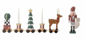 Nussknacker Zug Vadim mit Sack aus Holz detailreich handgemacht traditionelle Weihnachtsdekoration