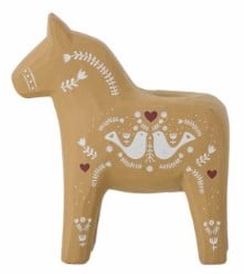 Kerzenhalter Pferd Braun aus Metall in edlem Design für stilvolle Wohnraumdekoration