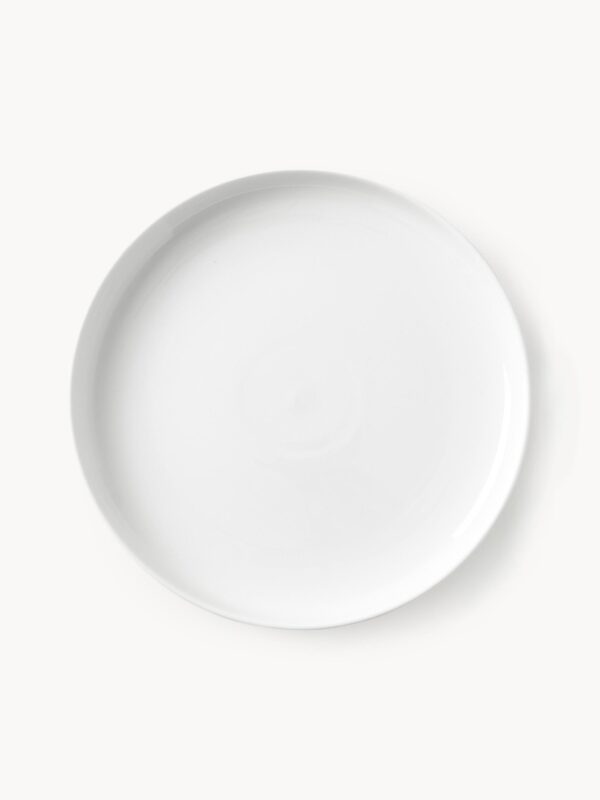 Porzellan-Frühstücksteller 4 Stück Set elegantes Geschirr für Frühstück und Brunch