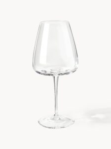 Mundgeblasene Rotweingläser 4 Stück hochwertiges Kristallglas elegantes Design ideal für Weinliebhaber