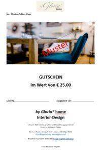 1Online-Shop Geschenkgutschein € 25