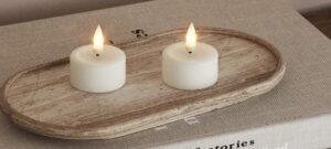 LED Teelichter Weiß 2 Stück stimmungsvolle dekorative Kerzen für sichere Beleuchtung