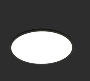 Deckenleuchte SAVERA WW in Schwarz mit 40 cm Durchmesser moderne runde LED-Leuchte für Wohnzimmer und Flur