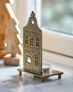 Tellichthalter Christa Gold aus Metall für Teelichter Dekorativer Kerzenhalter in elegantem Goldfinish