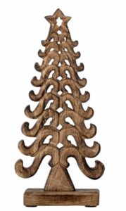 Holz Weihnachtsbaum Mango handgefertigt natürlicher Holz Weihnachtsbaumschmuck nachhaltige Dekoration für Weihnachten