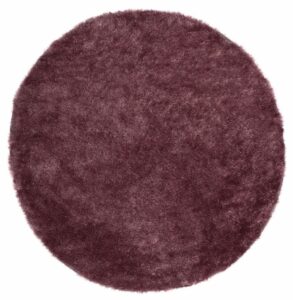 Runder Teppich Rubin D120 in tiefem Rubinrot mit weicher Textur und modernem Design