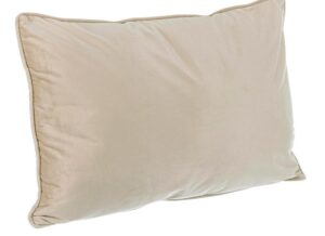 Kissen aus beigefarbenem Samt in der Größe 60x40 cm weich und dekorativ