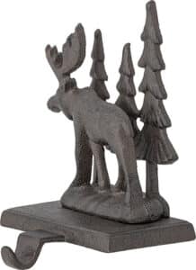 Hirschdeko aus Holz mit Haken zum Aufhängen von Kleidung und Accessoires rustikaler Wanddeko