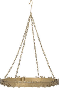 Adventluster WENZE in elegantem Gold mit 4 Kerzenhalterungen festliche Weihnachtsdekoration