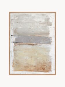 Handgemaltes Leinwandbild in Beige und Grau 120x90 cm modernes abstraktes Wandbild hochwertige Wanddekoration