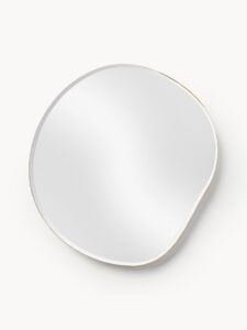 moderner Wandspiegel in Gold und Schwarz für stilvolle Wohnraumdekoration