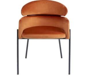 Esszimmerstuhl Alexia in leuchtendem Orange mit modernem Design und bequemer Polsterung für stilvolles Esszimmer