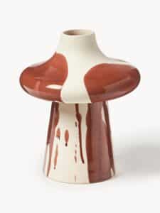 Vase Porto 28 cm hoch aus Keramik modernes Design in Grau