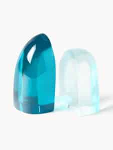 Buchstützen Blau 2er-Set aus robustem Material für stabilen Halt und dekoratives Design