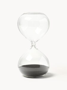 Glas-Sanduhr Ball 30 Minuten zur genauen Zeitmessung aus klarem Glas modernes Design