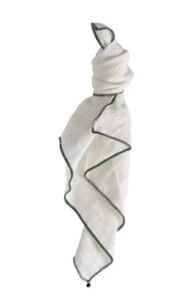 Leinenserviette Carte Blanche hochwertige weiße Serviette aus Leinen für elegante Tischdekoration