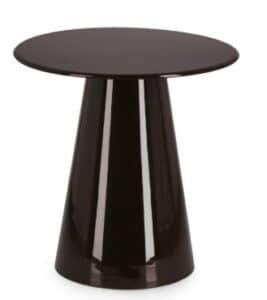 Couchtisch Salema klein schwarz rund Durchmesser 40 cm Höhe 39 cm moderner Beistelltisch Wohnzimmermöbel