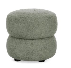 Hocker Gabby in Salbeigrün Höhe 39 cm moderner Sitzhocker bequem und stilvoll