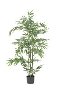 Pflanze Bambus mit Topf Höhe 130 cm grün natürliche Dekoration
