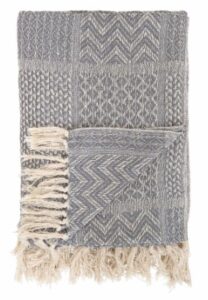 graue Decke Rodion Decke in der Größe 160 x 130 cm, weich und gemütlich, ideal für Wohnzimmer oder Schlafzimmer