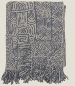 Decke Bresso in Blaugrau 160 x 130 cm weich und kuschelig