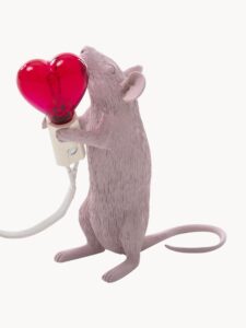 Kleine LED-Tischlampe im Mausdesign mit praktischem USB-Anschluss für flexibles Beleuchten am Arbeitsplatz