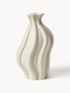 Vase Greige aus Keramik Höhe 33 cm elegantes modernes Design wohnzimmerdekoration