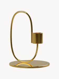 Kerzenhalter Swoop Brass moderner Messing Kerzenständer elegant und stilvoll