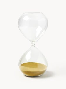 Glas-Sanduhr Gold 90 Minuten elegantes Design sandgefüllte Timeruhr für 90 Minuten Zeitmessung