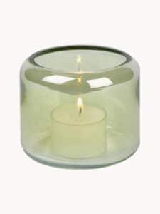 Mundgeblasener Teelichthalter Oudon aus farbigem Glas handgefertigt elegant und dekorativ