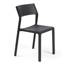 Nardi Trill Bistrot Stuhl in anthrazit modern und wetterfest für Garten und Terrasse