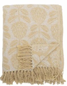 Decke Pratello Gelb 155 x 130 weich und gemütlich für Zuhause