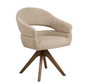 Esszimmerstuhl aus braunem Holz mit komfortablem Sitz und modernem Design