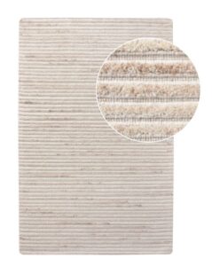 Teppich Mango 200 x 300 cm modern gemusterter flauschiger Wohnzimmerteppich in warmen Orangetönen