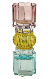 Kerzenhalter in Blau, Gelb und Pink – bunte dekorative Kerzenständer für Wohnraum und Festliche Anlässe