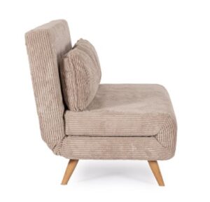 Sofabett Walker 2PL Beige in den Maßen L 120 x B 83 für platzsparendes Wohnen und komfortables Schlafen