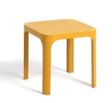 Nardi Net Tisch 40 senape moderner Garten- und Balkonmöbel Beistelltisch aus robustem Kunststoff in Senfgelb