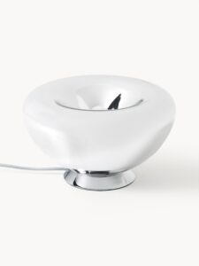 Tischlampe CHROM modernes Design mit Metallfuß und elegantem Lampenschirm