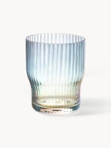 Set aus 3 Trinkgläsern mit Rillenrelief und Perlmuttglanz für edles Design und stilvolles Trinkerlebnis