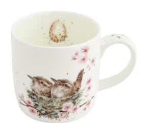Feine Bone China Kaffeetasse Feather Your Nest mit elegantem Federdesign aus hochwertigem Porzellan