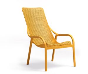Nardi Net Loungesessel in Senape Gelb Outdoor Gartenstuhl modern und wetterfest