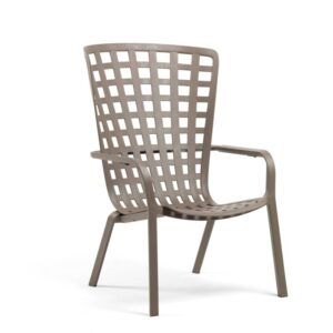 Nardi Folio Gartensessel Tabacco aus hochwertigem Kunststoff in warmem Tabakbraun ideal für Garten und Terrasse