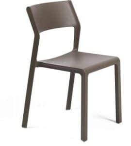 Nardi Trill Bistrot Tabacco moderner Outdoor-Stuhl aus wetterbeständigem Material in Tabakfarbe