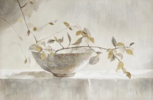 Bild Crown in Grau und Gold, Größe 120 x 80 cm, modernes Wandbild mit elegantem Design